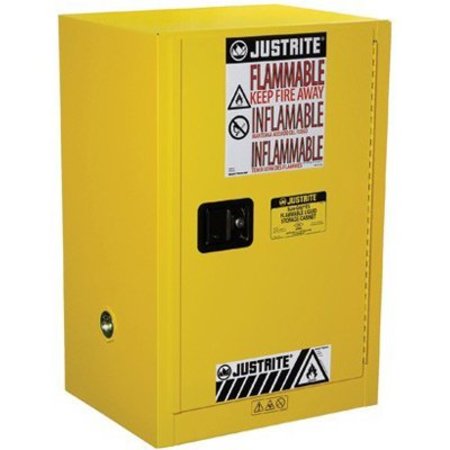 JUSTRITE SAFETY CABINET 12 GAL. COMPACT YELLOW JT891200